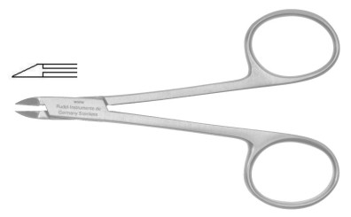 Skin Nipper 10,5 cm wit ring-handels, strait blades, Premium
