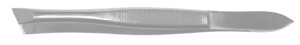 Hair Tweezers, stainless steel, wide, at an angle